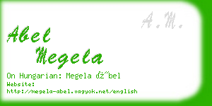 abel megela business card